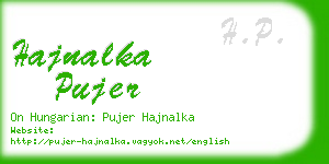 hajnalka pujer business card